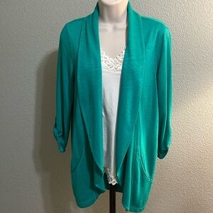 Chico’s Zenergy green cardigan